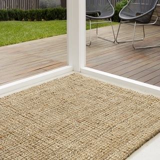 Knotted Natural and Silver Jute Rug:- Size 1.70 x 2.40 $736